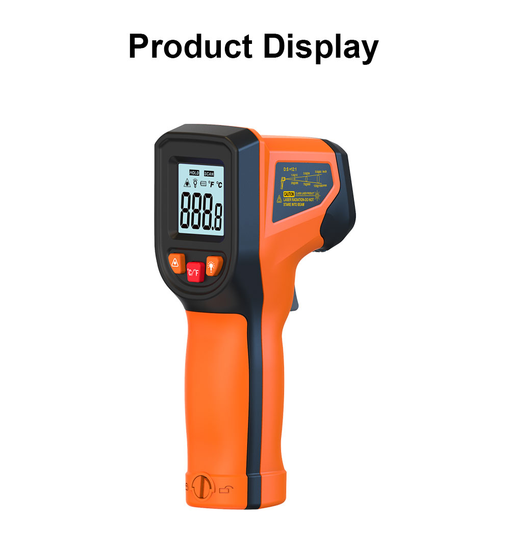 Industrial Laser Thermometer Gun - Termometro Digitale a Infrarossi T600 T600A