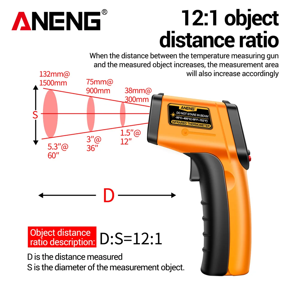 ANENG TH201 Termometro a Infra - Industrial Laser Thermometer Gun recensione e prezzo