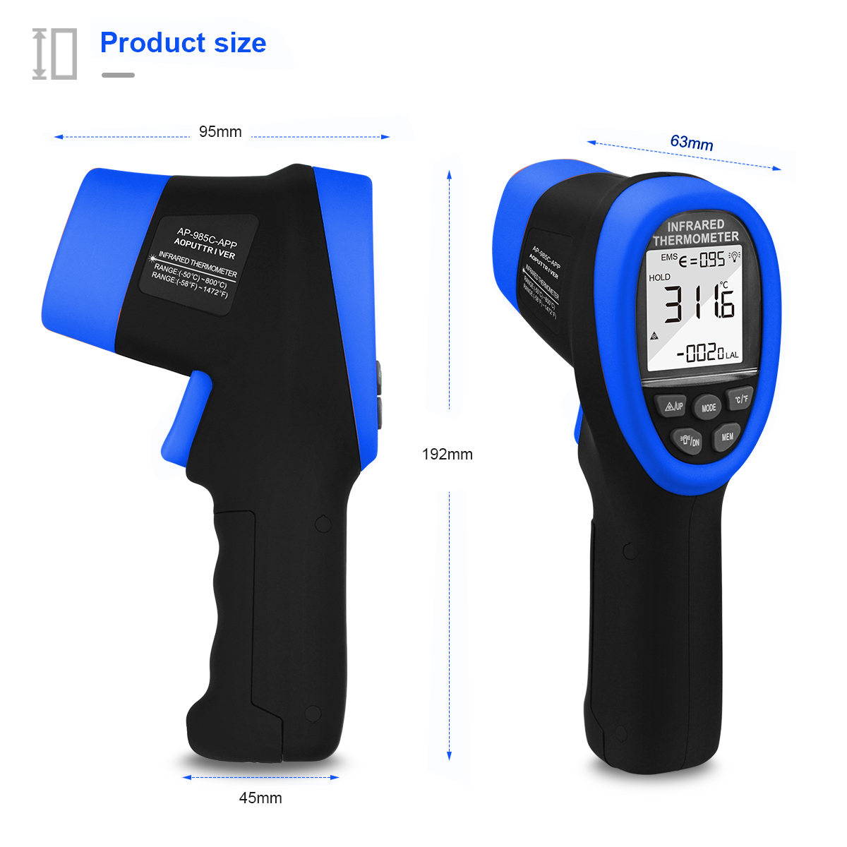 Termometro a infrarossi HoldPe - Industrial Laser Temperature recensione e prezzo