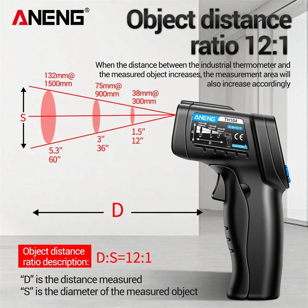 ANENG TH104 Termometro a Infra - Industrial Laser Thermometer Gun recensione e prezzo